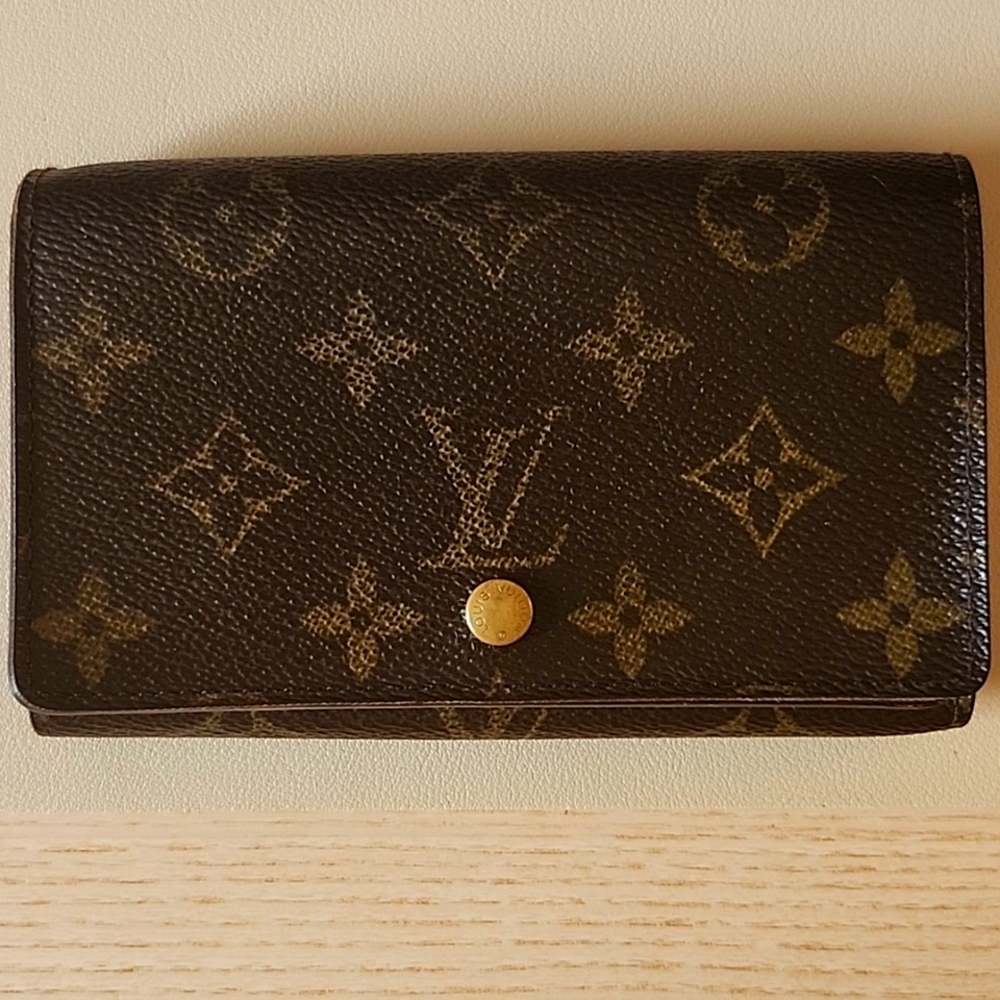 Louis Vuitton Authentic Vintage Monogram Porte Monnaie Wallet-Missing Zipper